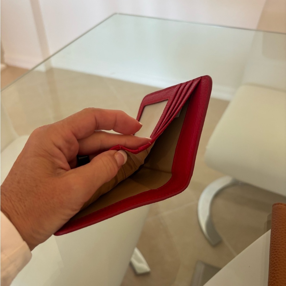 Red Leather Wallet - Picture 3 of 5